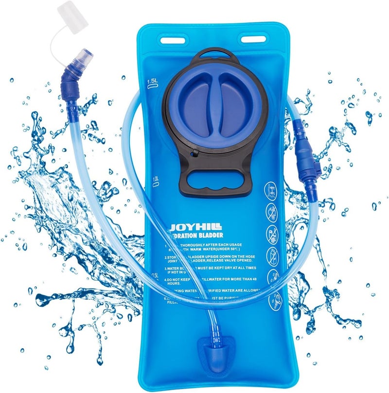 JOYHILL TPU Hydration Bladder,1.5L 2L 3L Water Bladder for Hiking Backpack BPA Free Leak Proof Hydration Pack - Image 1